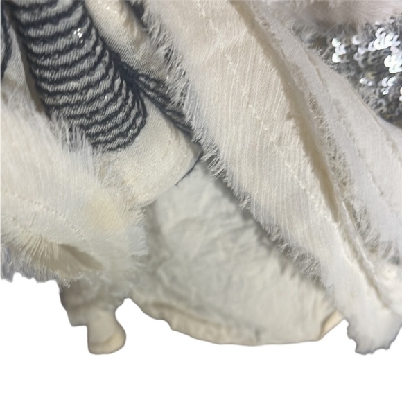 Free People cream colored skirt with lace and sequins.  Size M. Gorgeous - Picture 13 of 14